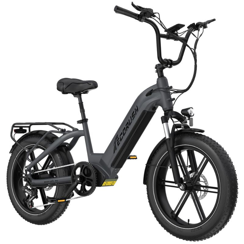 ECORUSH R6 blue model showing integrated 20×4 wheels