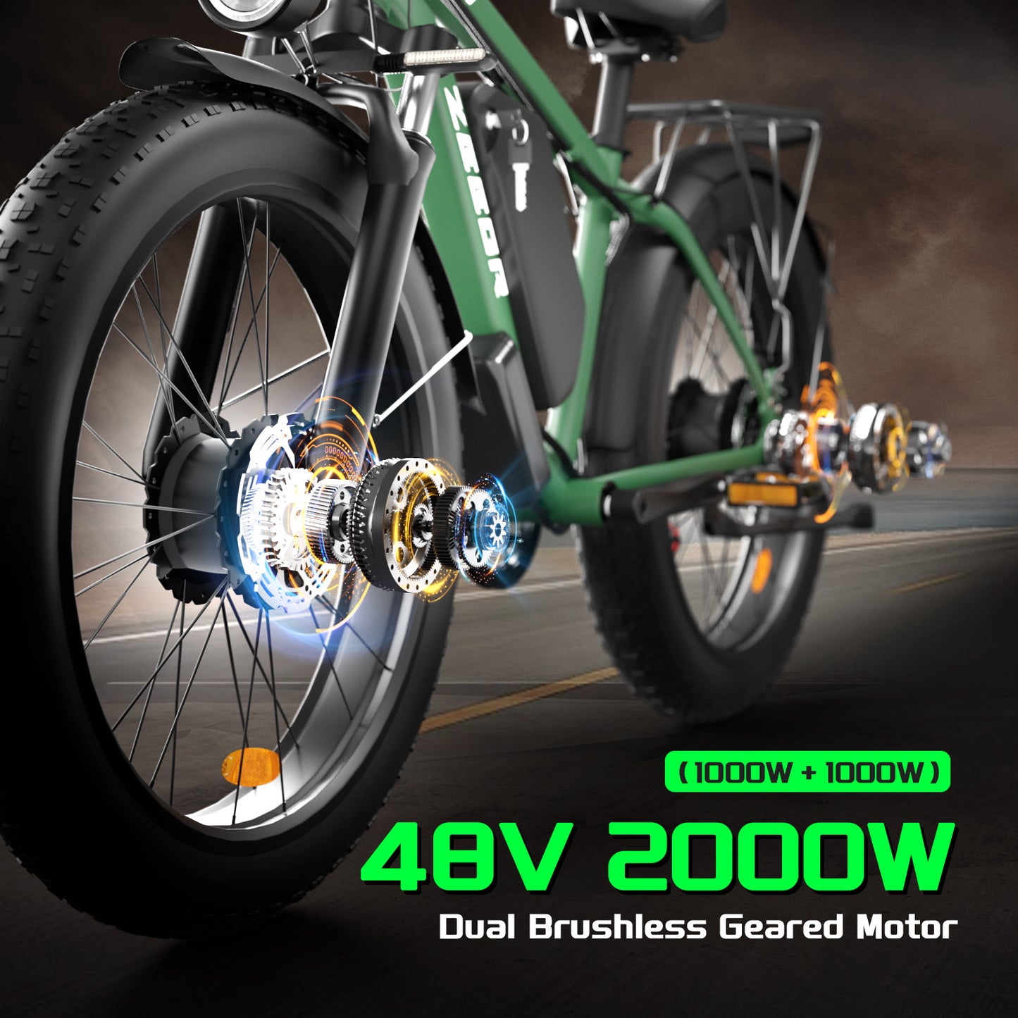 BluVall F1 2000W Electric Fat‑Tire Bike
