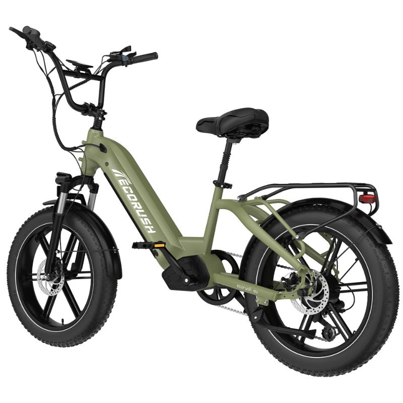 Gray ECORUSH R6 parked in urban setting in the rain