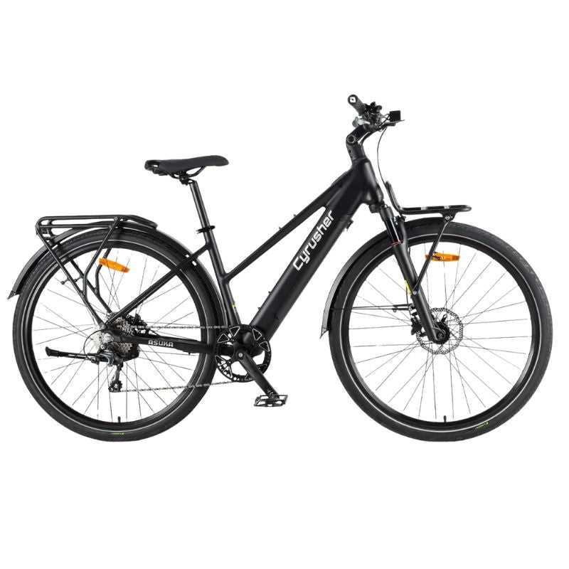 Asuka e‑bike close‑up of torque‑sensor Bafang 250 W motor