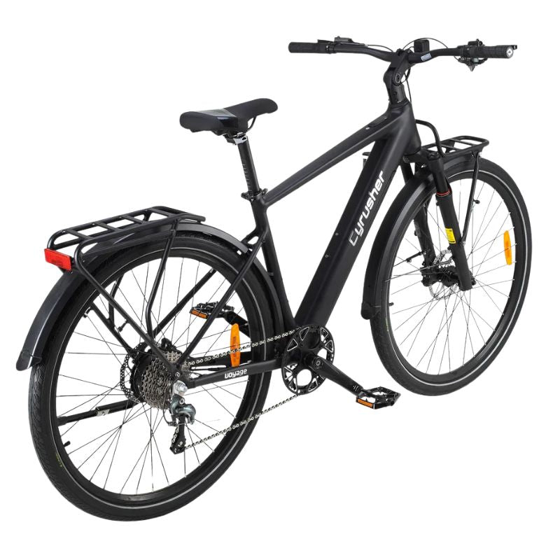 Comfortable ergonomic saddle on the Cyrusher Voyage E-Bike