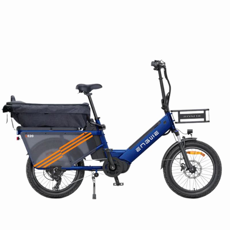 ENGWE LE20 Mid-drive Step-Thru Cargo Electric Bike Torque Sensor Top Speed 15.5mph 180km-350mile Range 250W 5.0