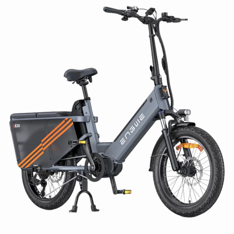 ENGWE LE20 Mid-drive Step-Thru Cargo Electric Bike Torque Sensor Top Speed 15.5mph 180km-350mile Range 250W 5.0
