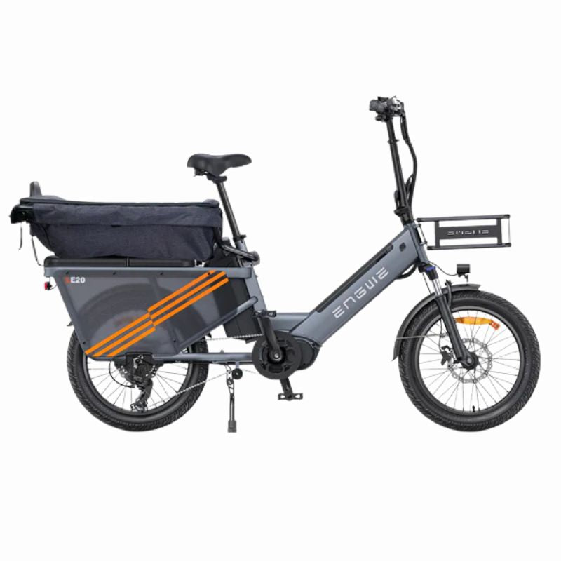 ENGWE LE20 Mid-drive Step-Thru Cargo Electric Bike Torque Sensor Top Speed 15.5mph 180km-350mile Range 250W 5.0