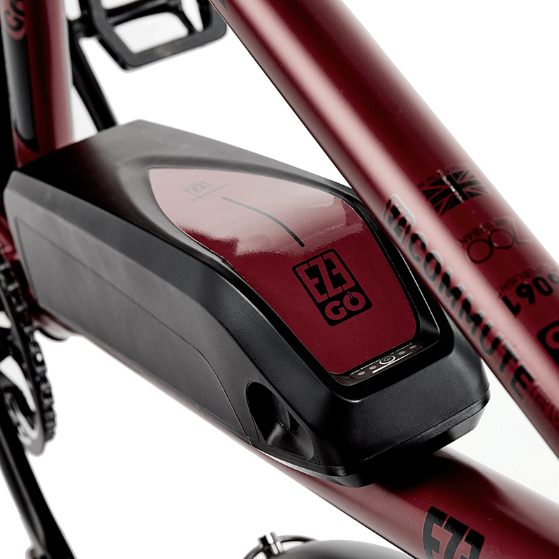 Samsung-powered 418Wh battery mounted on alloy e-bike frame