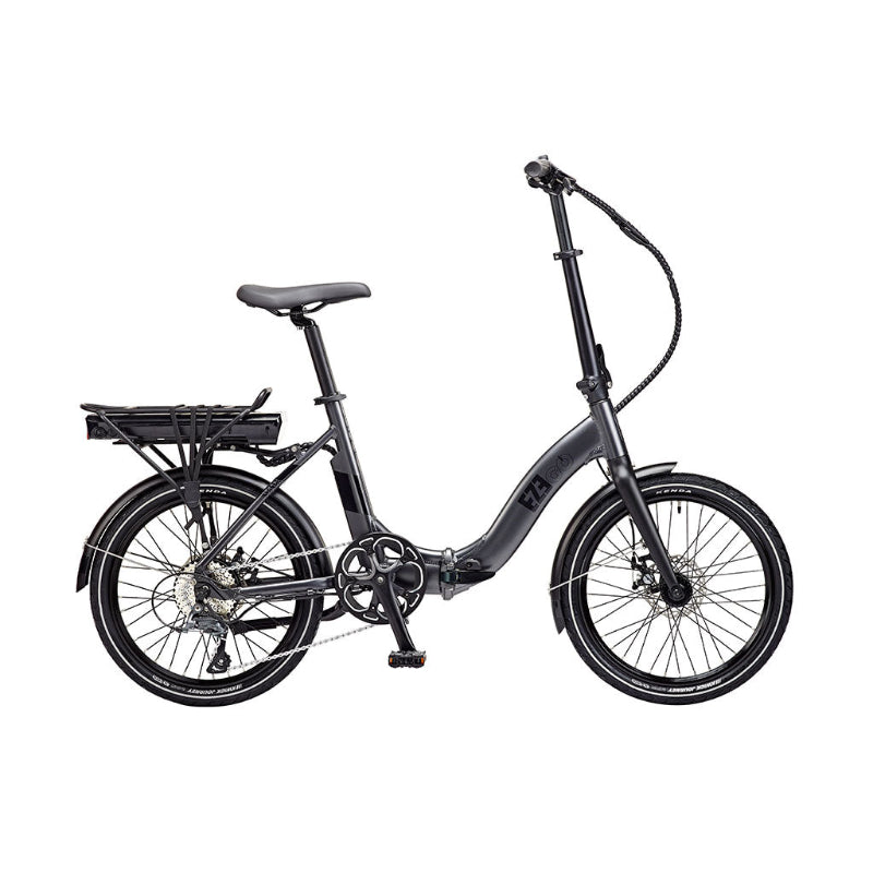 Fold Low Step Electric Bike side view – low step frame and compact tires