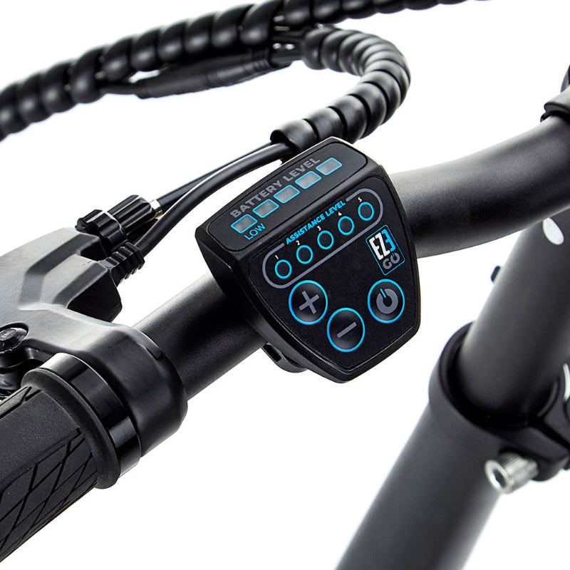 LED display with walk assist mode on handlebars