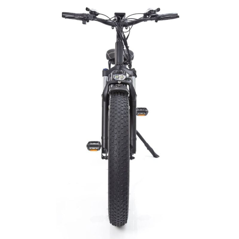 Full bike in trail setting – Illustrates terrain versatility and adventure-ready build