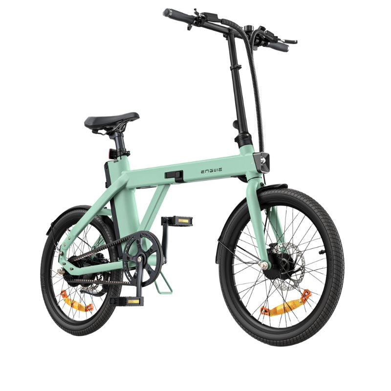 ENGWE P20 electric bike in green color, showcasing its sleek design