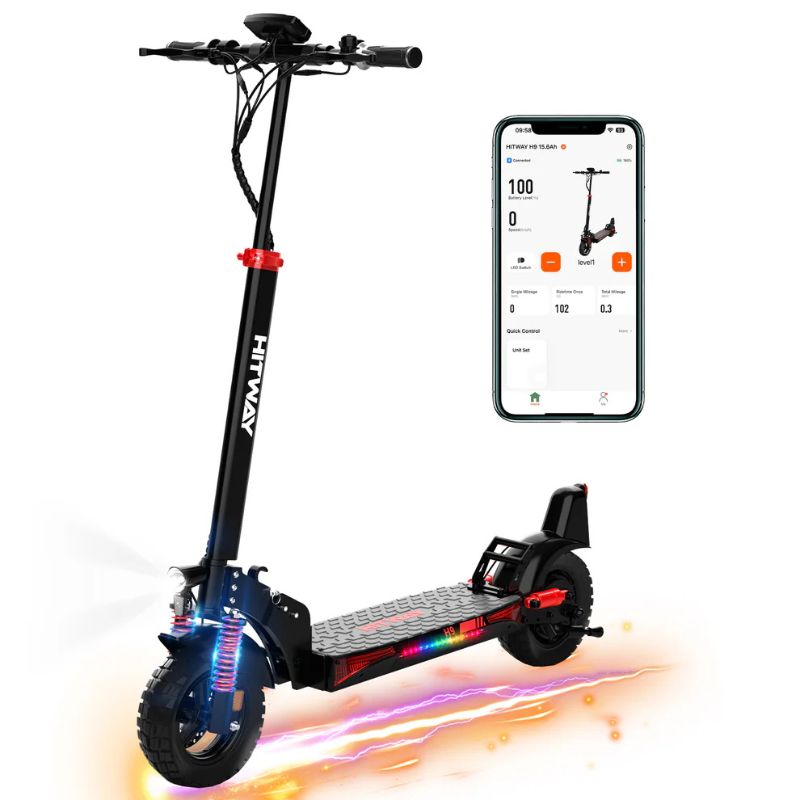 HITWAY H9 Pro 48V Folding Electric Scooter – 500W/800W Peak