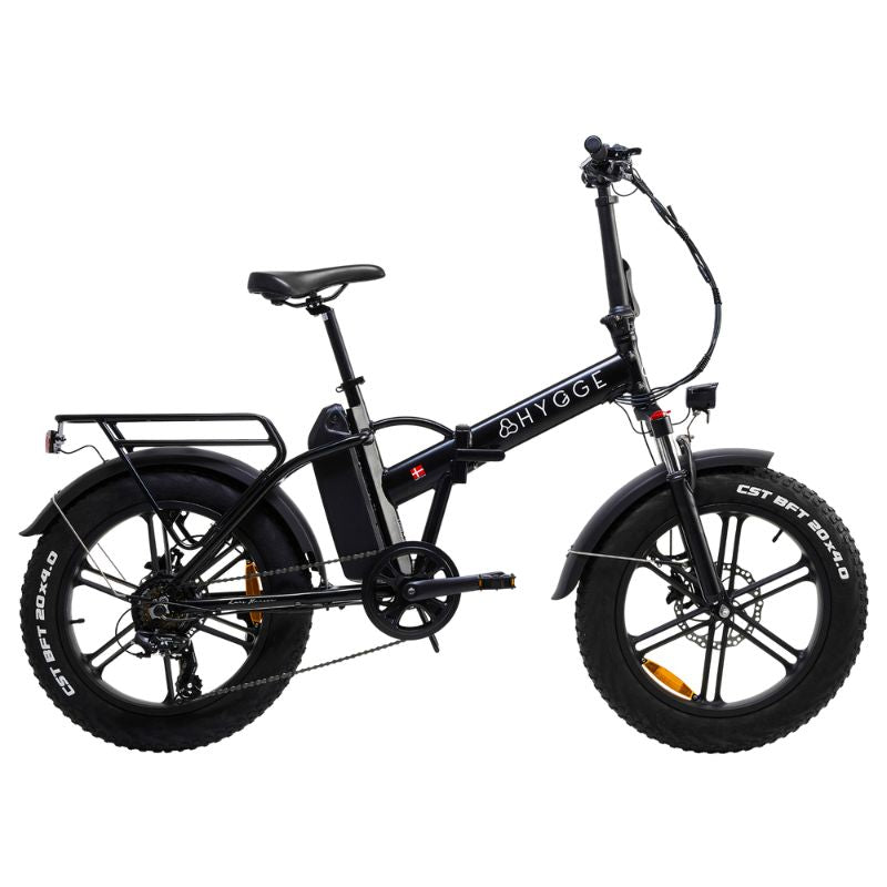 Vester Folding Fat Tyre E-Bike in Onyx Black