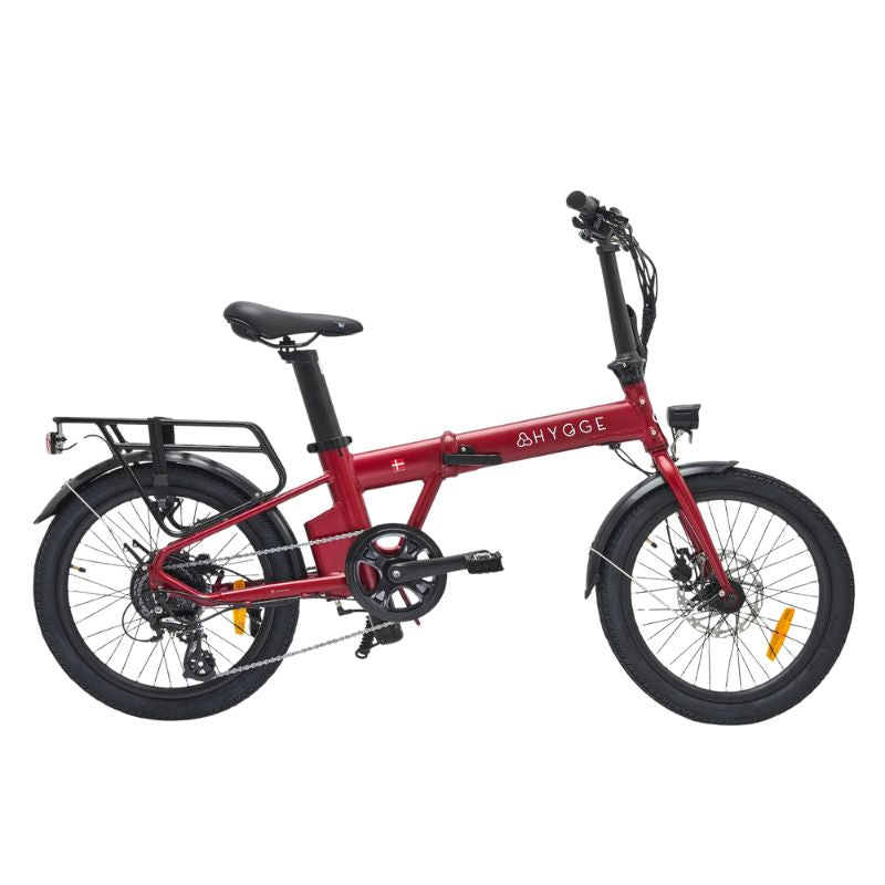 Folded Virum E-Bike stored inside small apartment space