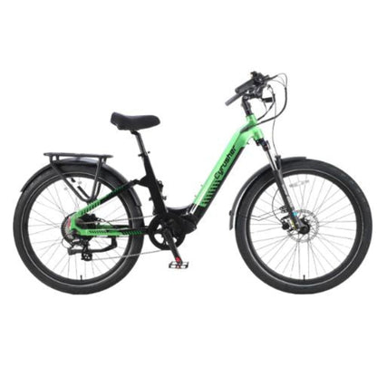 Cyrusher Sprint side view showing full suspension and upright geometry
