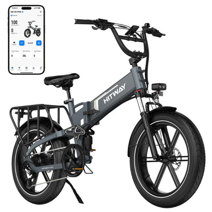 HITWAY BK10S PRO Folding Electric Bike - Grey
