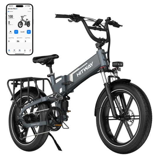 HITWAY BK10S PRO Folding Electric Bike - Grey
