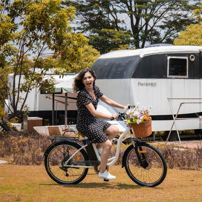 DYU C6 26-Inch Electric Bike | 250W Rated Motor | 450Wh Removable Battery | Shimano 6-Speed
