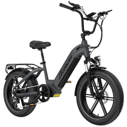 ECORUSH R6 blue model showing integrated 20×4 wheels