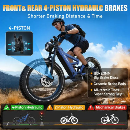 TESWAY X9 Ultra Electric Bike – Factory-Locked 250W EAPC-Compliant Configuration, 60V 30Ah