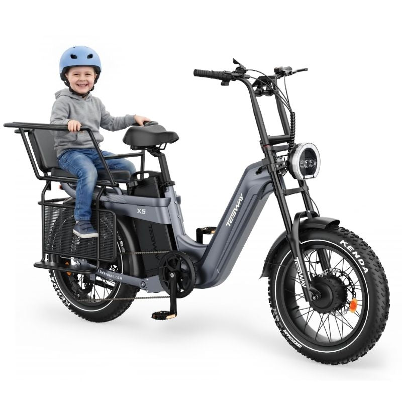 TESWAY X5 AWD Electric Bike – Factory-Locked 250W EAPC-Compliant Configuration, 52V 60Ah Battery