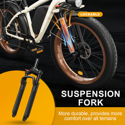 BluVall F1 1000W Electric Fat‑Tire Bike