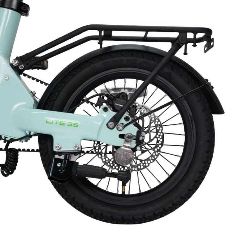 Lite 3S close‑up of Shimano 3‑speed internal hub gear shifter on rear wheel