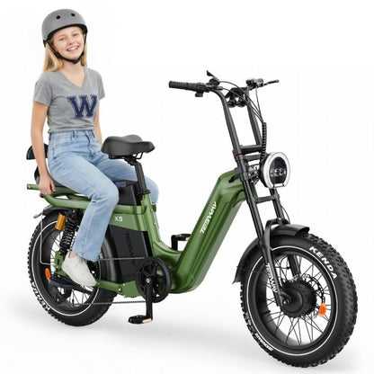 TESWAY X5 AWD Electric Bike – Factory-Locked 250W EAPC-Compliant Configuration, 52V 60Ah Battery