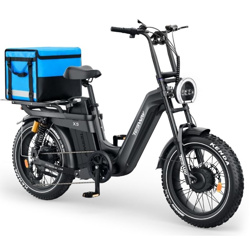 TESWAY X5 AWD Electric Bike – Factory-Locked 250W EAPC-Compliant Configuration, 52V 60Ah Battery