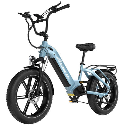 Removable 48V 15.6Ah battery partially ejected from frame