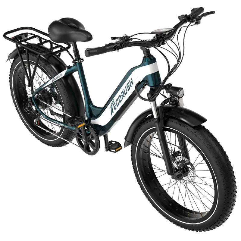 Front 26×4.0″ fat tire close‑up ECORUSH R3