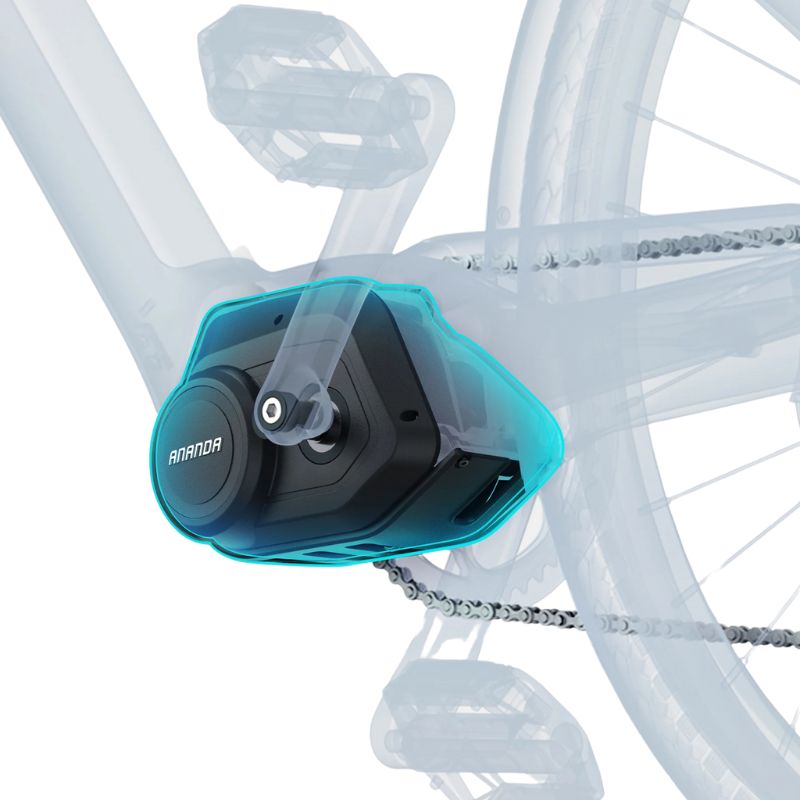 Close-up of 250W Ananda Mid-Drive Motor on N1 Pro