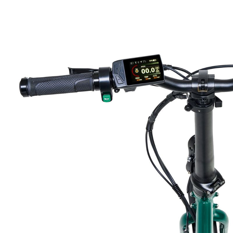 Front LED light and Tektro brake lever view