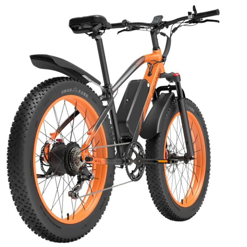 Shimano 7-speed gear shifter and drivetrain detail