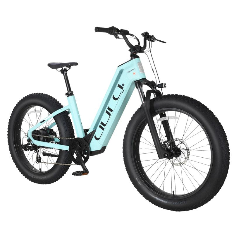 Cyrusher Aura Step-Through Electric Bike 250W/750W Fat Tire E-Bike with Suspension Fork & Hydraulic Brakes (EAPC Compliant Option)
