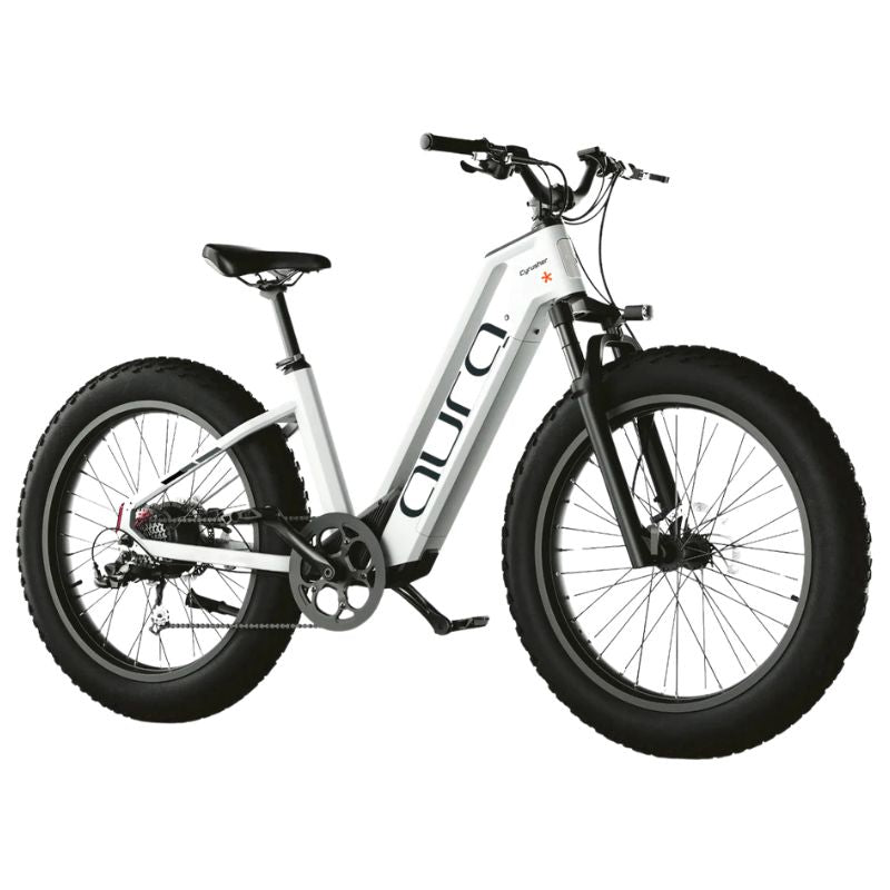 Cyrusher Aura Step-Through Electric Bike 250W/750W Fat Tire E-Bike with Suspension Fork & Hydraulic Brakes (EAPC Compliant Option)