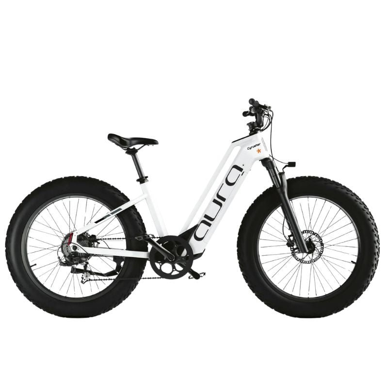 Cyrusher Aura Step-Through Electric Bike 250W/750W Fat Tire E-Bike with Suspension Fork & Hydraulic Brakes (EAPC Compliant Option)