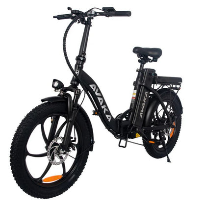 Avaka BZ20 PLUS foldable electric bike full view black