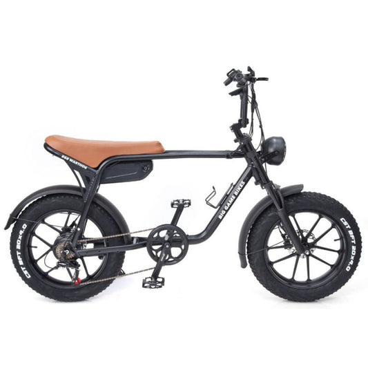 Big Game Bikes Warthog eBike side view showing bench saddle and fat tyres