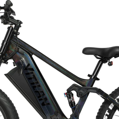 Vitilan T7 mountain e-bike on gravel forest path scenery