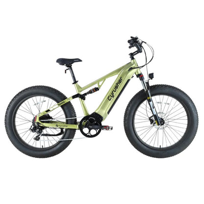 Close-up of hydraulic disc brake and 26″ fat tyre