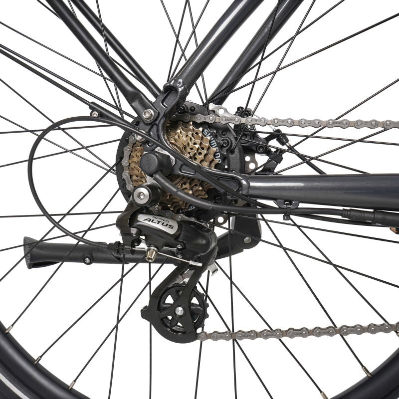 Dawes Scenic Low Step Electric Hybrid Bike – 250W EAPC Compliant, 375Wh Battery, Shimano Gears, Low Step Frame