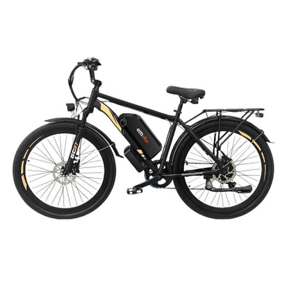 EMOKO EC27 27.5 inch electric delivery bike side view black frame