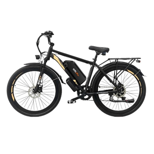 EMOKO EC27 27.5 inch electric delivery bike side view black frame