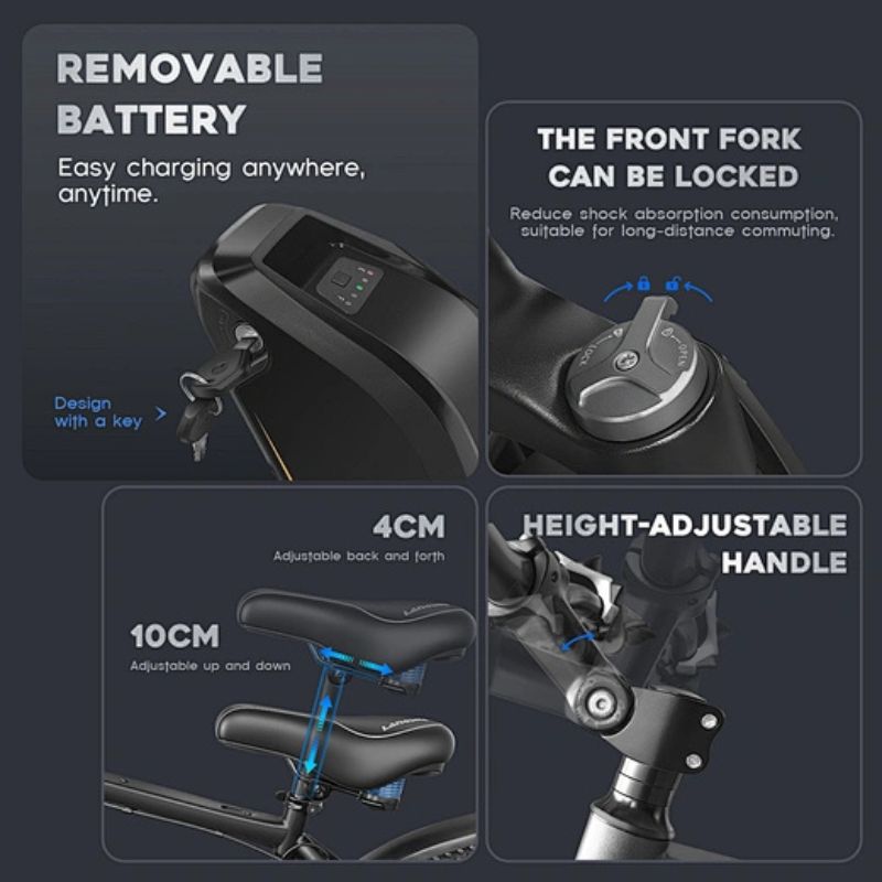 EMOKO EC27 electric bike rear cargo rack and tyre close-up