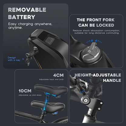 EMOKO EC27 electric bike rear cargo rack and tyre close-up