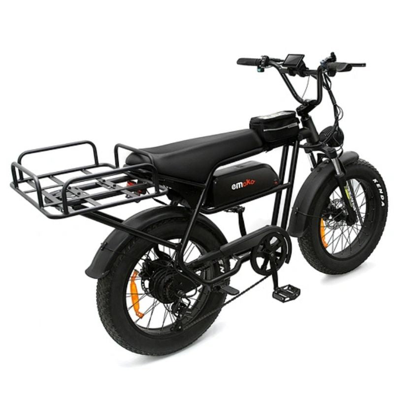 Emoko C99 1000W motor fat tire cargo e-bike close-up of 20-inch 4.0 tire