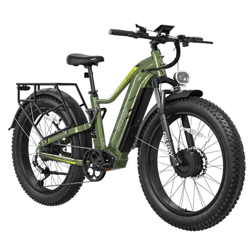FREESKY Eurostar Turbo M-410 Dual Motor 4000W Peak Electric Bike – 48V 25Ah Battery