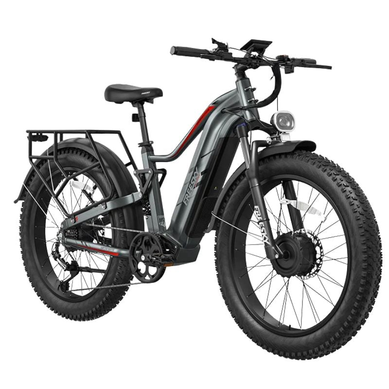 FREESKY Eurostar Turbo M-410 Dual Motor 4000W Peak Electric Bike – 48V 25Ah Battery