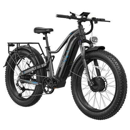FREESKY Eurostar Turbo M-410 Dual Motor 4000W Peak Electric Bike – 48V 25Ah Battery