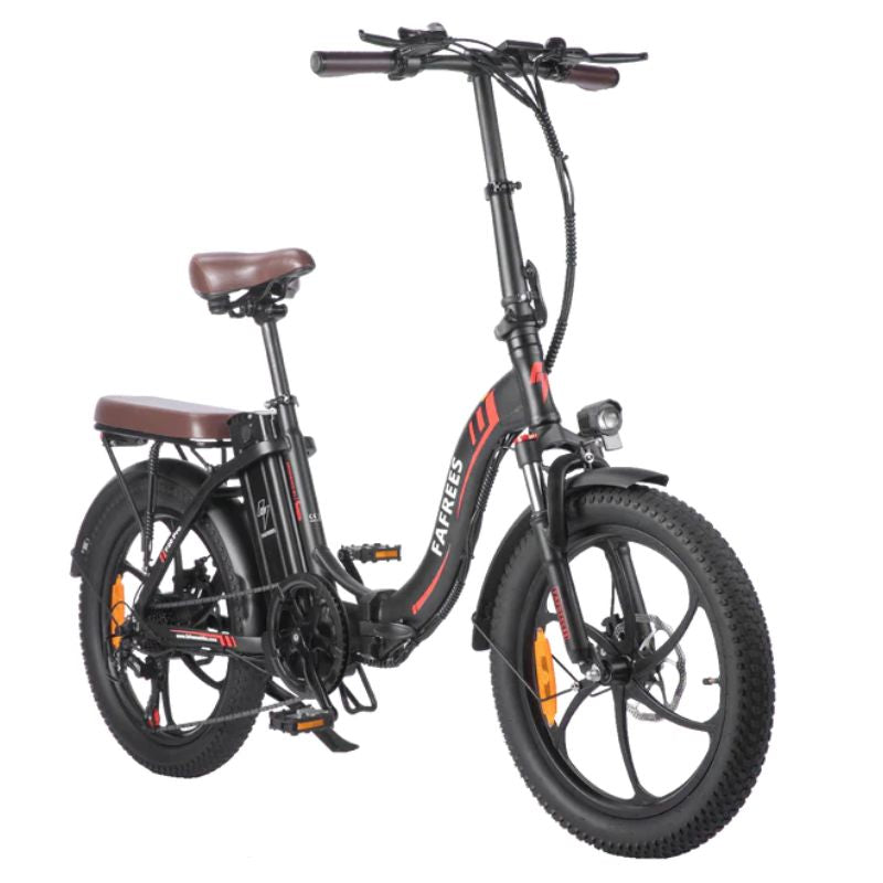 Close-up of Fafrees F20 Pro LCD display and pedal assist controls