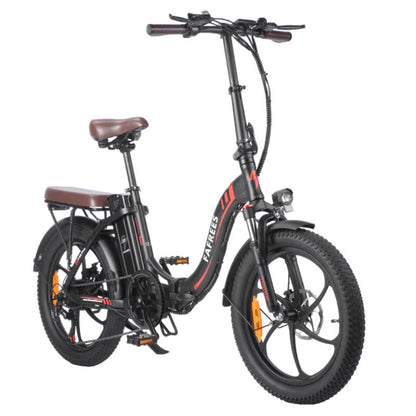 Close-up of Fafrees F20 Pro LCD display and pedal assist controls